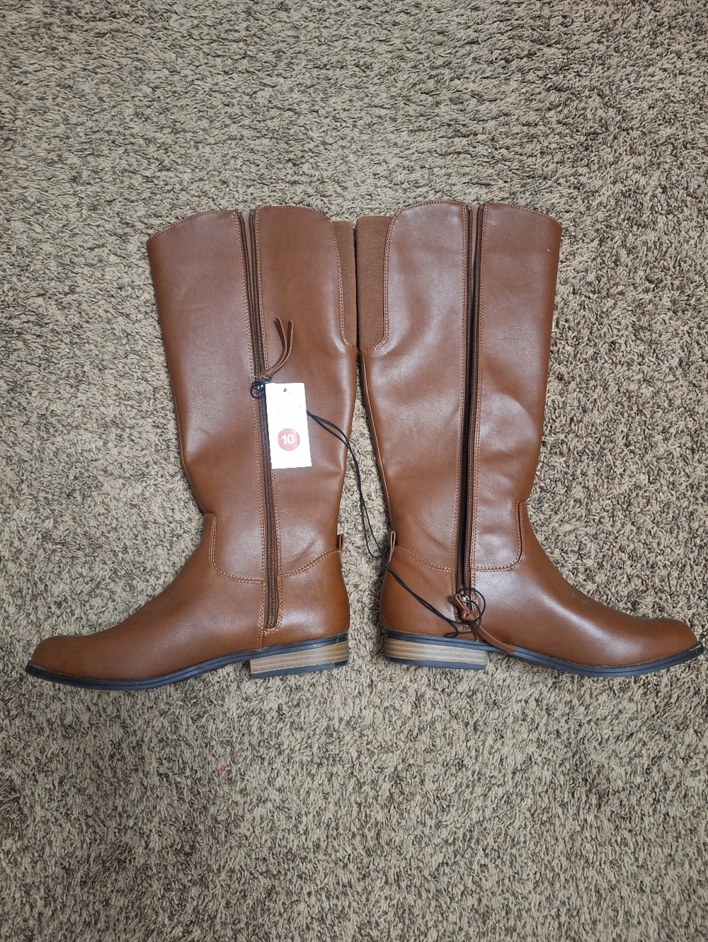Universal Thread Tall Riding Boots in Cognac Brown